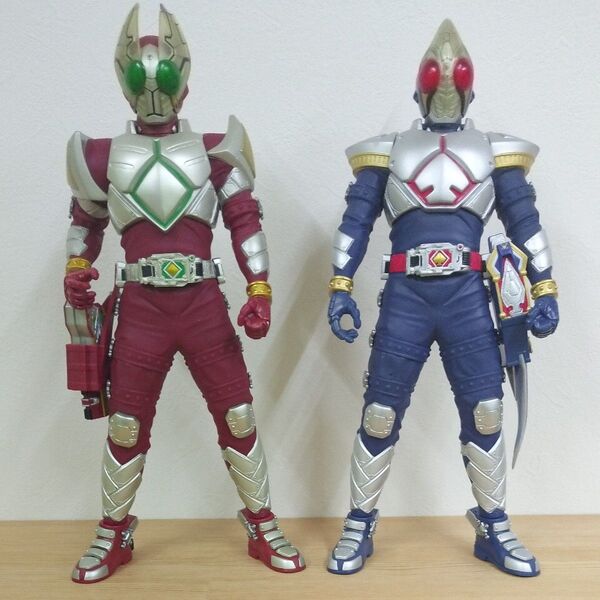 仮面ライダー ギャレン ブレイド ビッグサイズソフビ 2体セット フィギュア 高さ約35センチ