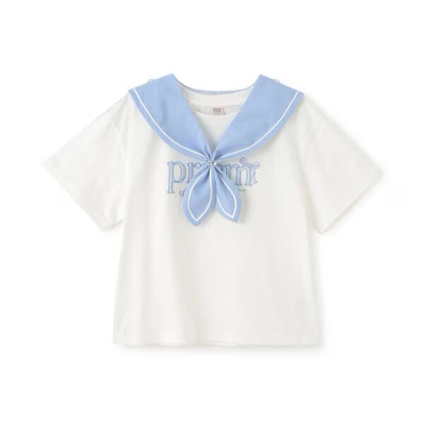 メゾピアノ新品新作タグ付き【接触冷感】3WAYセーラーTシャツ160