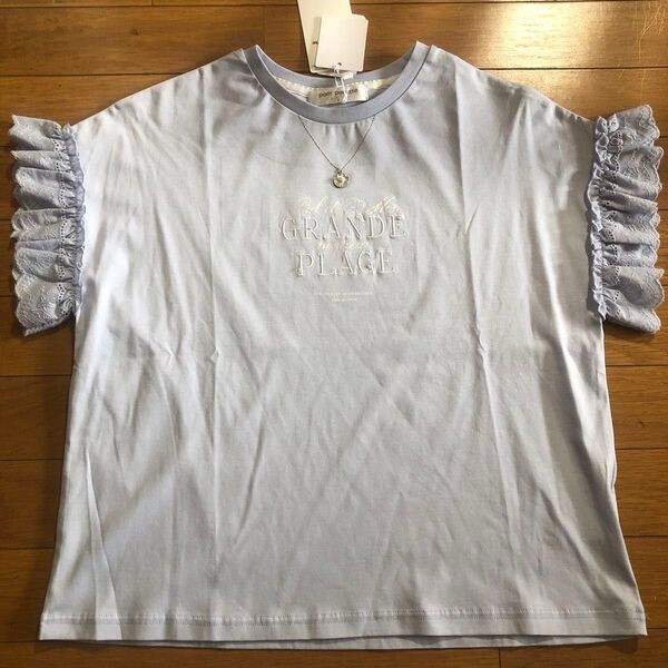 ポンポネット新品タグ付き袖フレアネックレスTシャツ140