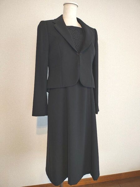 SOIR REVE 東京ソワール ブラックフォーマル ジャケット ワンピース 冠婚葬祭 喪服 オールシーズン セットアップ