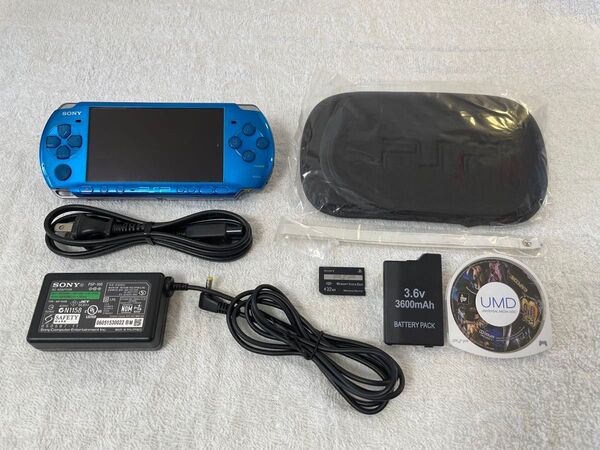 ☆良品☆ PSP-3000 バイブラントブルー 人気カラー