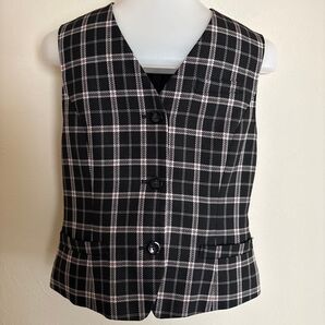 チェック柄ベスト レディース