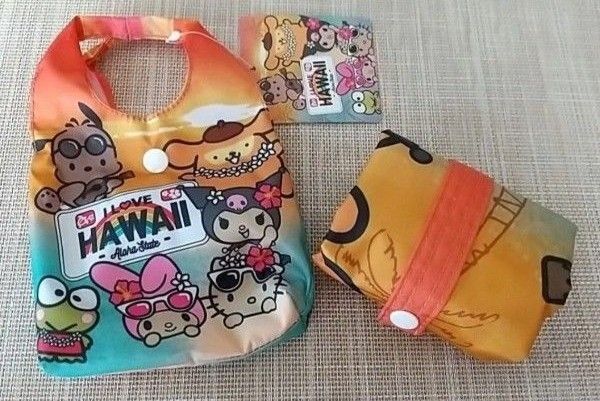 【新品】ハワイABCストア限定サンリオエコバッグ キティー、マイメロ、クロミ、ケロケロけろっぴ、ポムポムプリン、ポチャッコ