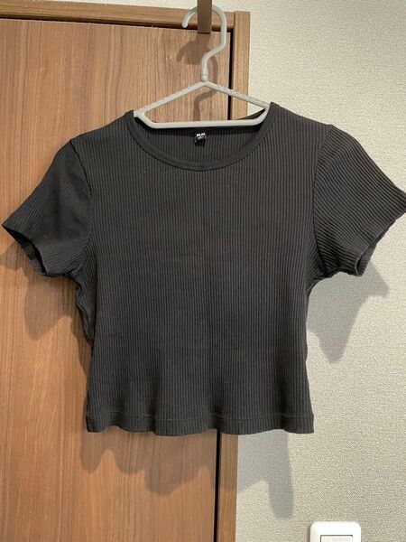 UNIQLO ユニクロ ミニT リブ素材 ブラック Mサイズ