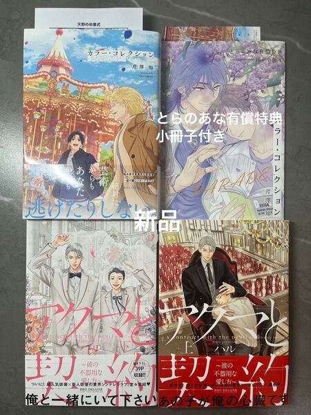 BL新刊 ハル アクマと契約 上 下 芹澤知 カラーコレクション -PARADE- とらのあな有償特典小冊付き 新品