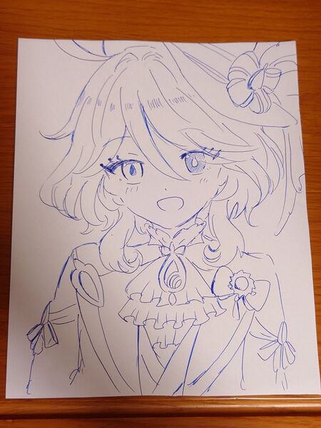 原神 フリーナ 手描きイラスト ファンアート