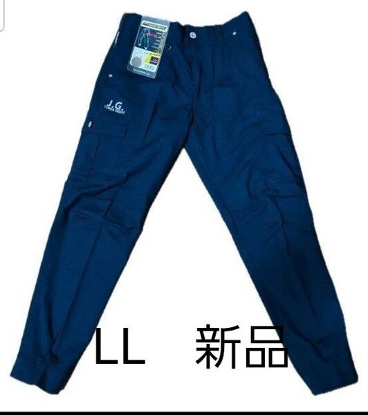 新品未使用品!ネイビーLLサイズ!ジョガーパンツ!ウエスト86 股下75!