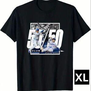 【新品/XLサイズ】大谷翔平 Tシャツ メンズ ドジャース 50/50クラブ 黒