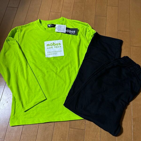 mbus 長袖Tシャツ&スウェットパンツセット グリーン&ブラック 未使用 160cm