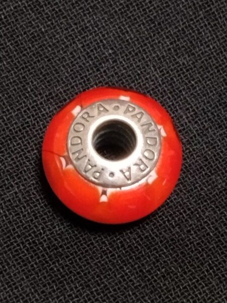 未使用 PANDORA チャーム ペンダントヘッド シルバー925 赤