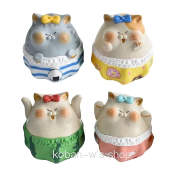 全4種 コンプリート ふくふくまんまる ふくふく まんまる おぱんつねこさん 猫 ネコ ガチャ フィギュア にゃん家の団欒