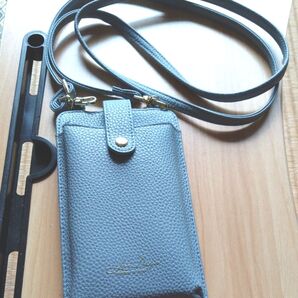 Legato Largo スマホショルダー グレー ポシェット サコッシュ