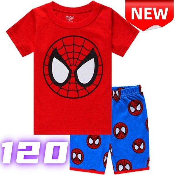 ★新品★スパイダーマン 半袖 パジャマ キッズ 男の子 ルームウェア 120cm