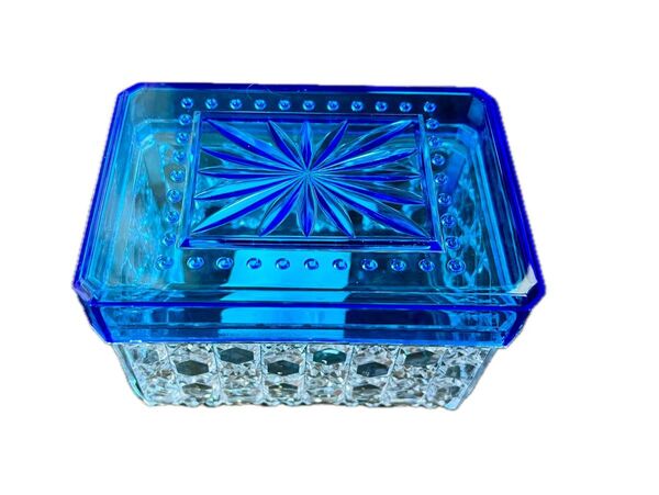 当時物★レア レトロポップな小物入れ アクセサリーケース 昭和レトロ 平成レトロ 蓋青 スケルトン