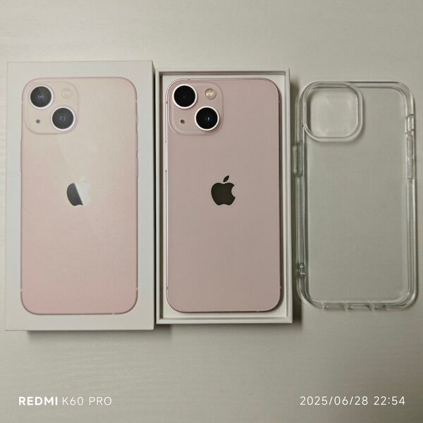 【美品】付属品完品 iPhone 13 mini 128GB ピンク オマケ付き SIMフリー バッテリー100