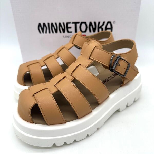 〈新品〉MINNETONKA ミネトンカ【23cm】グルカサンダル キャメル