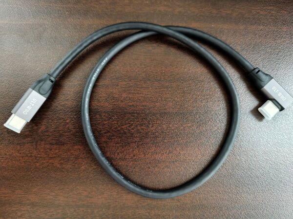 ult-wiiq 100w L字タイプC USB 3.2 ケーブル 20Gbps転送 0.5M