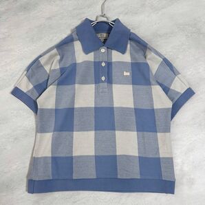 Woolrich ウールリッチ 半袖ポロシャツ ブロックチェック 羊 シープロゴ