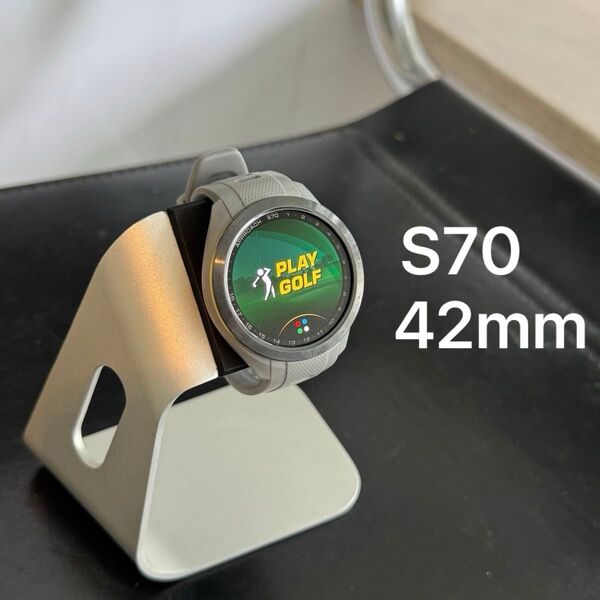 GARMIN Approch S70 42mm ゴルフ スマートウォッチ ガーミン ブッシュネル 距離測定 ゴルフナビ イーグル