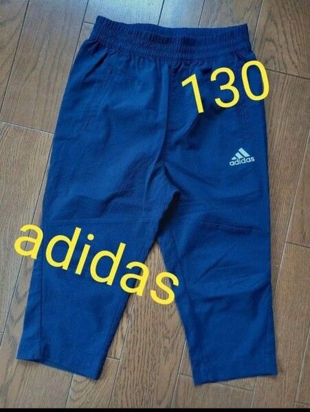 adidas ハーフパンツ 130 半端丈 ネイビー ブルー アディダス
