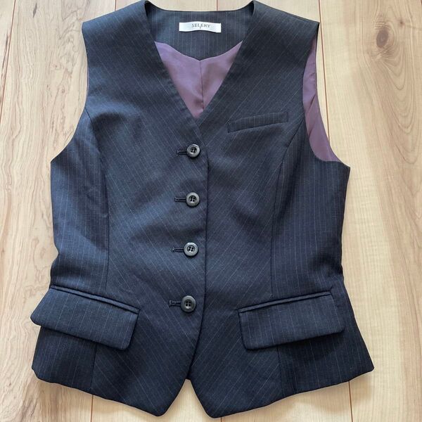 事務服 制服 ベスト ストライプ