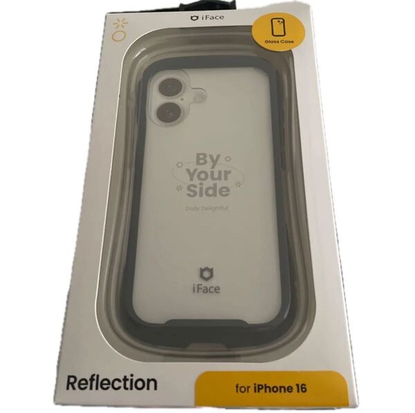 iPhone 16用 強化ガラスクリアケース iFace Reflection (ブラック) Hamee 購入後10時間以内発送!