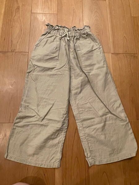 GU kids 130 パンツ ロング 長ズボン ワイド ストレート
