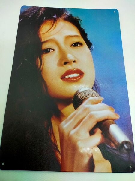 新品 訳あり 中森明菜 ブリキ看板 スチール看板 レトロ看板 昭和アイドル
