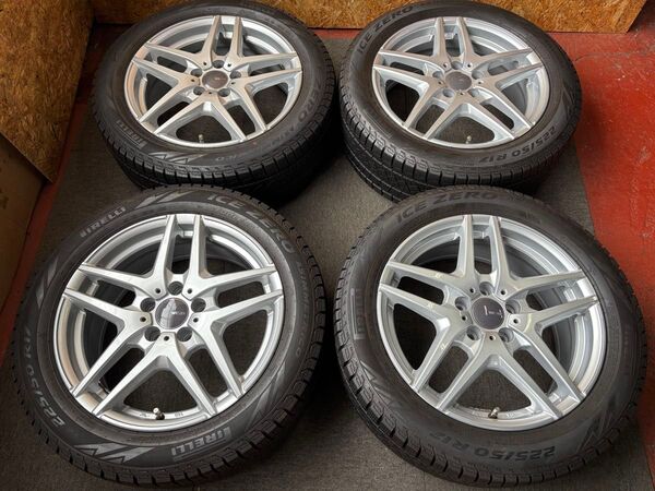SH-55【極上山/美品!2022年製造】PIRELLI ICE ZERO!225/50R17 94Hアウディ・フォルクスワーゲン