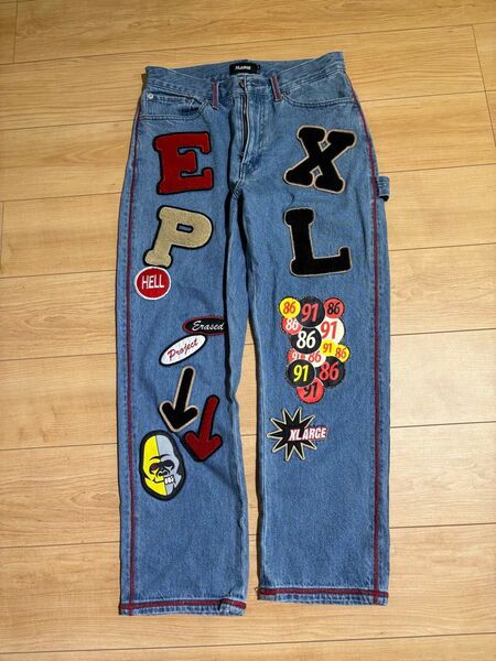 XLARGE × Erased エクストララージ ペインターパンツ デニム ジーンズ