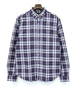 HABANOS （ハバノス） CHECK OXFORD B.D SHIRTS　チェック オックスフォードボタンダウン長袖シャツ NAVY-CHECK L HBNS