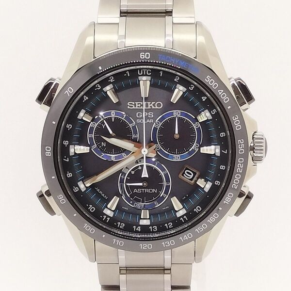 【美品】SEIKO セイコー ASTRON アストロン GPSソーラー ワールドタイム SBXB099 箱保付きメンズ腕時計