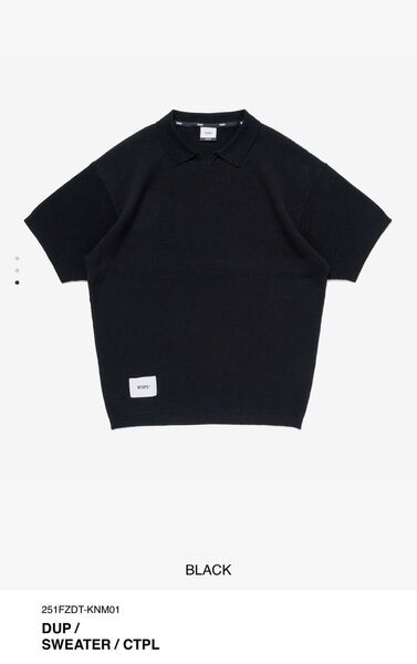25SS WTAPS DUP / SWEATER / CTPL BLACK