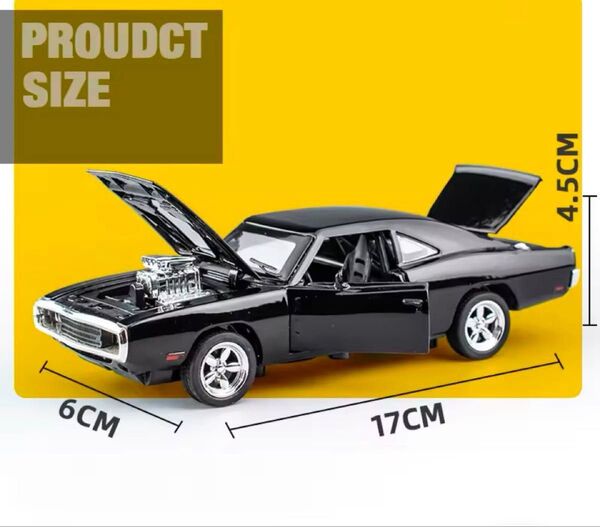 ダッチチャージャー ワイルドスピード ミニカー 1/32 ミニカー ライト点灯 フルオープン プルバックカー 未使用品