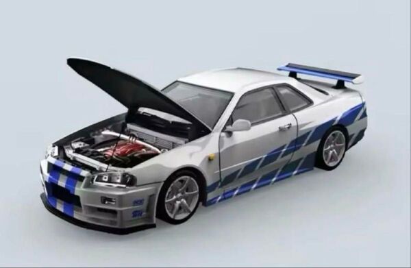 スカイラインGTR R34 1/64 ミニカー ワイルドスピード 限定生産品 シリアルナンバー入 CAミニカー