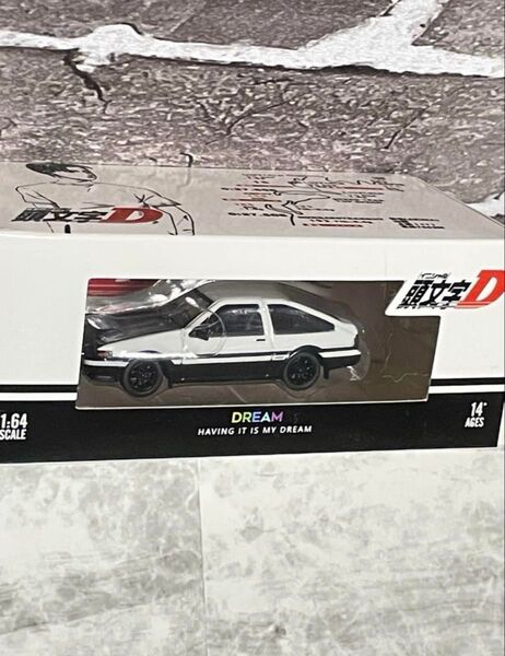 頭文字D トレノ86 藤原とうふ店 1/64 タイムマイクロ イニシャルD TimeMicro ミニカー ボンネット ブラック