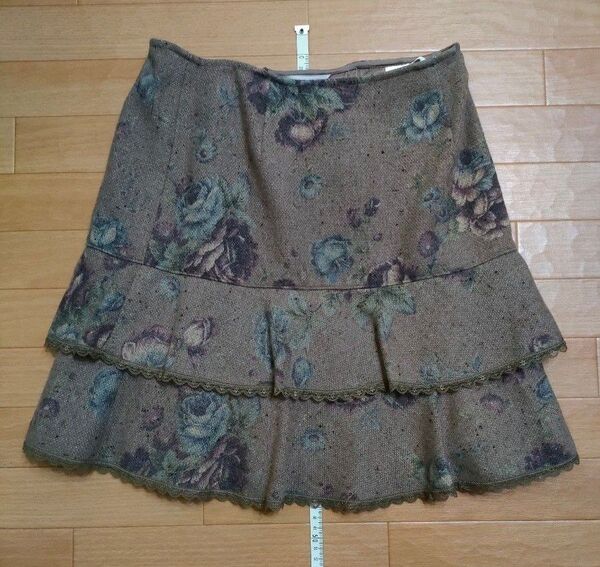 L'EST ROSE レストローズ スカート 花柄 М 厚手⑨