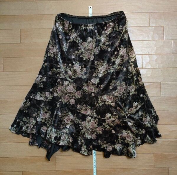 L'EST ROSE レストローズ スカート 花柄 М 厚手⑪