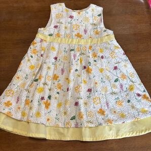 センスオブワンダー 花柄イエローワンピース90サイズ 黄色 女の子 発表会