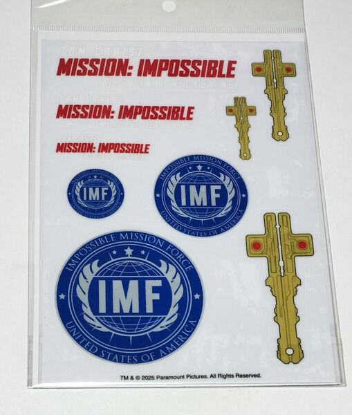 未開封品 イオンシネマ 限定 ミッションインポッシブル ファイナル・レコニング 転写シール シール