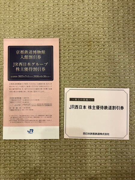 JR西日本グループ株主優待割引券 京都鉄道博物館