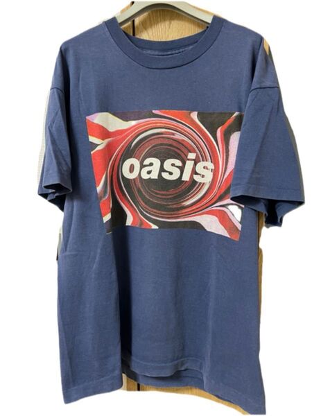 oasis ユニオンジャック BOXロゴ Tシャツ 90s vintage オアシス USA製
