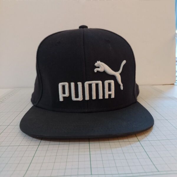 美品 Puma 帽子 プーマ キャップ ブラック ロゴ シンプル メンズ