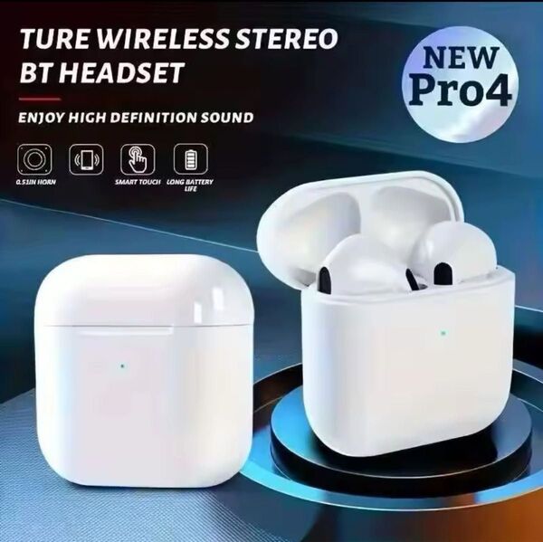 Pro4 ワイヤレスイヤホン Bluetooth ノイズキャンセリング ブラック