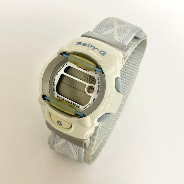 【ジャンク】Baby-G CASIO BG-560 水色 デジタル腕時計 レディース カシオ ベビージー パステルカラー 韓国風