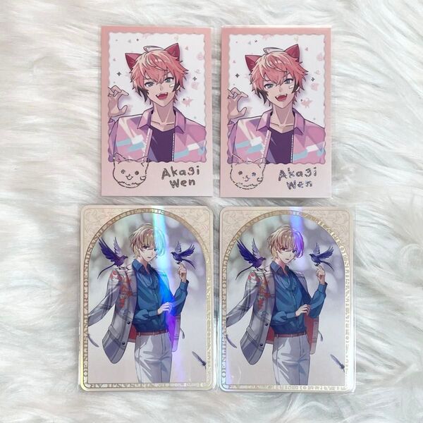 にじさんじ 赤城ウェン 風楽奏斗 わんにゃんdays チェキ ART OF NIJISANJIコレクションカード コレカ