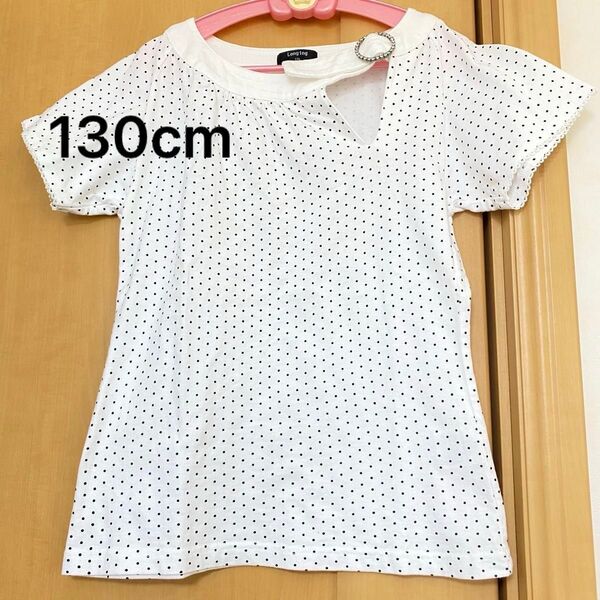 ドット柄 半袖Tシャツ 130cm
