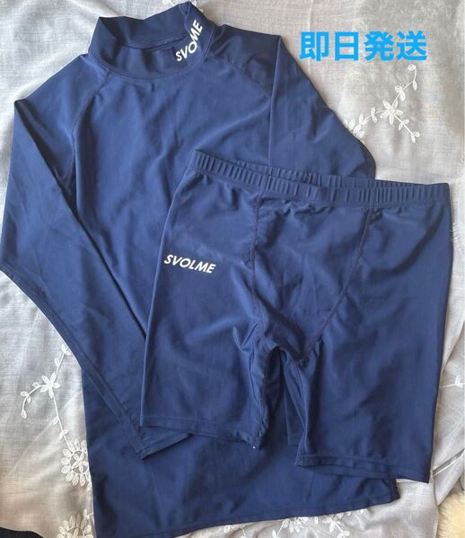 SVOLME スボルメ サッカー フットサル インナー上下 Lサイズ 美品 ネイビー