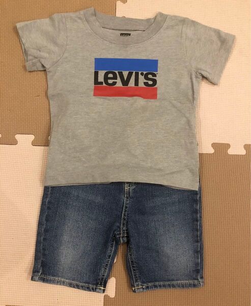 ハワイで購入 リーバイス Tシャツ&デニムハーフパンツ 上下セット 24m(90cm位)