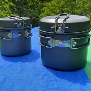 美品 エバニュー EVERNEW チロルコッヘル 深型 W TYROL COOKER DEEP TYPE ( W ) ECA174